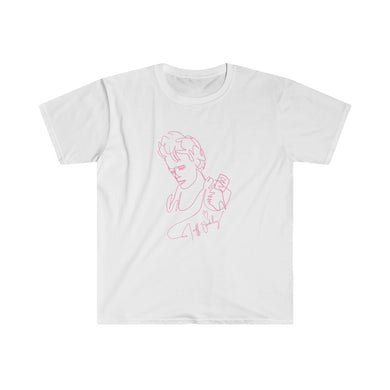 JEFF BUCKLEY Pink Line Drawing Short-Sleeve Unisex T-Shirt