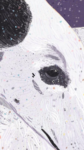 Lady - Greyhound dog digital art drawing illustration poster art print wall decor