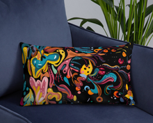 Load image into Gallery viewer, Summer Fruit Black Double-sided Cushion