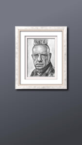 John Lydon aka Johnny Rotten of Sex Pistols and P.I.L charcoal portrait drawing print wall decor
