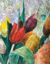Load image into Gallery viewer, Tulips colourful flower acrylic painting series colourful abstract art poster print wall pattern decor