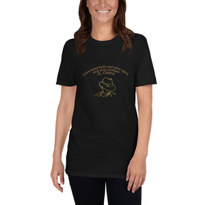 LEONARD COHEN "I love your body and your spirit and your clothes" Line Drawing Short-Sleeve Unisex T-Shirt