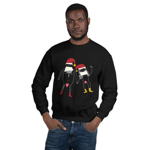 Naughty Christmas Couple Plain Unisex Sweatshirt
