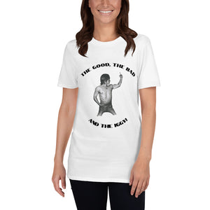 IGGY POP The Good, The Bad and The IGGY! Short-Sleeve Unisex T-Shirt (Black text version)