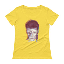 Load image into Gallery viewer, DAVID BOWIE Electric Ladies&#39; Scoopneck T-Shirt