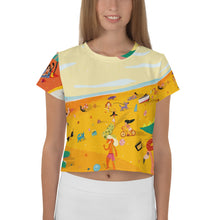 Load image into Gallery viewer, The Beach All-Over Print Crop Tee