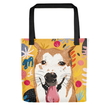 Load image into Gallery viewer, BB - The Artist&#39;s Dog Yellow Tote bag