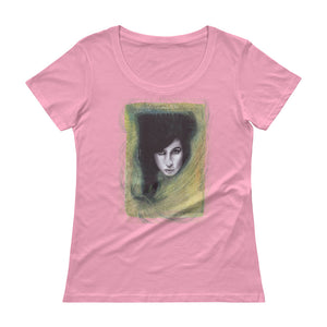 AMY WINEHOUSE "I told you I was trouble" Ladies' Scoopneck T-Shirt