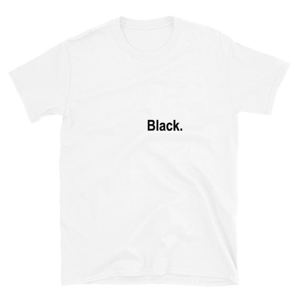 Black with white square Short-Sleeve Unisex T-Shirt
