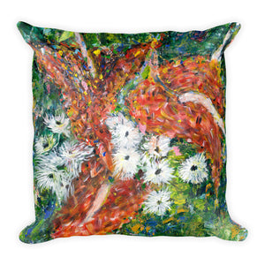 Flower series double-sided "Green Leaves" cushion