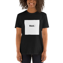 Load image into Gallery viewer, Black (White square) Short-Sleeve Unisex T-Shirt