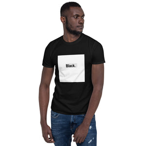 Black (White square) Short-Sleeve Unisex T-Shirt
