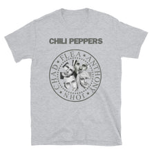 Load image into Gallery viewer, RHCP Ramones Parody Red Hot Chili Peppers  Star Scratched Font Short-Sleeve Unisex T-Shirt