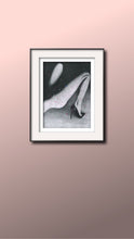 Load image into Gallery viewer, Legs splattered paint version of black and white charcoal drawing erotic sexy art poster print wall decor