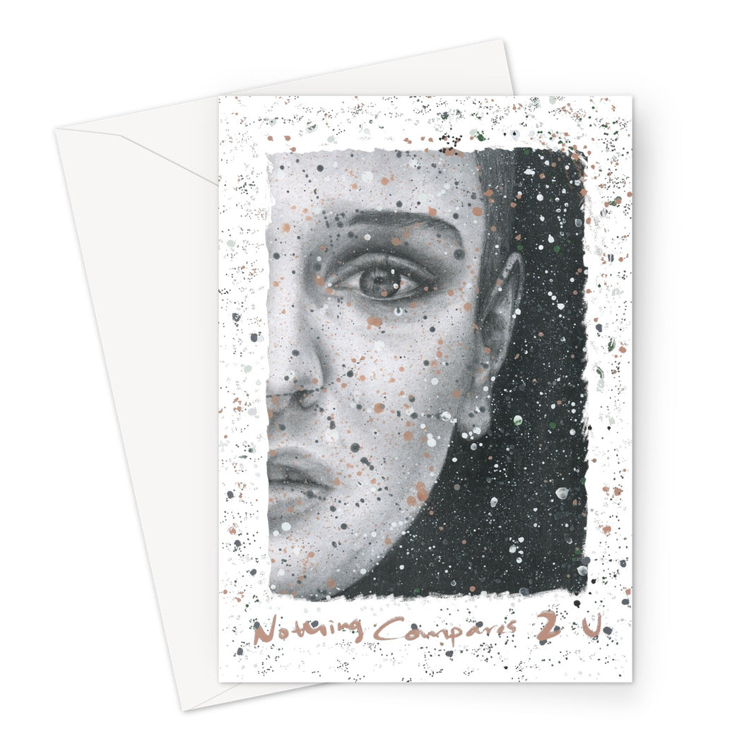 Nothing Compares 2 U Sinead O'Connor White Valentine's Card