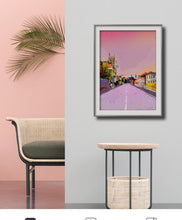Load image into Gallery viewer, View of LONDON from Crystal Palace / Gypsy Hill  local art illustration poster print wall decor