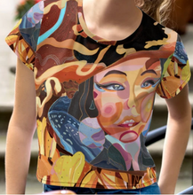 Load image into Gallery viewer, She knows All-Over Print Crop Tee
