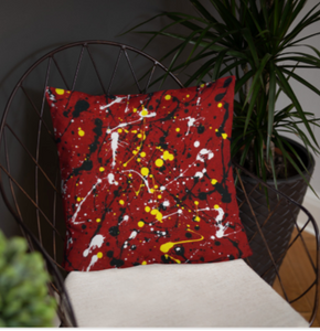 Abstract Red Double-sided cushion