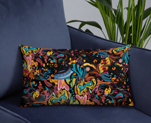 Load image into Gallery viewer, Summer Fruit Patterned Black Double-sided Cushion