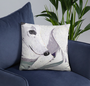 Lady, The Greyhound Dog Single-sided Cushion