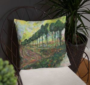 Veneto, Italy Landscape acrylic painting single-sided cushion