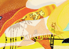 Load image into Gallery viewer, Future girl london California sunshine yellow illustration poster art print wall decor