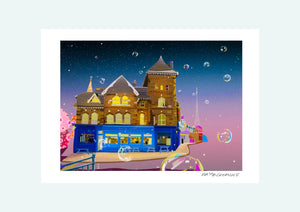 The White Hart LONDON pub in Crystal Palace local art illustration poster print wall decor