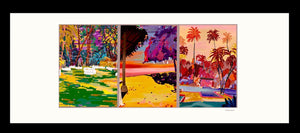 The Swimming Pool, part of Koh Samui Thailand triptych Wedding series tropical island life colourful local art illustration poster print