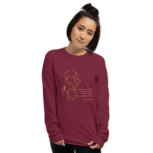 LEONARD COHEN "There is a crack in everything" Line Drawing Unisex Long Sleeve Shirt
