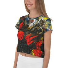 Load image into Gallery viewer, Poppy Storm All-Over Print Crop Tee