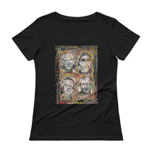Load image into Gallery viewer, RHCP Red Hot Chili Peppers &quot;Freaky Styley&quot; Collage Ladies&#39; Scoopneck T-Shirt