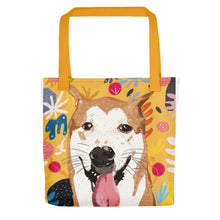 Load image into Gallery viewer, BB - The Artist&#39;s Dog Yellow Tote bag