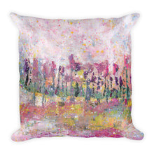 Load image into Gallery viewer, Pink Abstract trees acrylic painting single-sided cushion