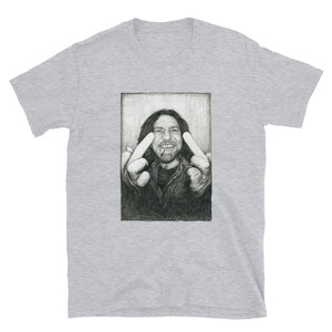 Eddie Vedder Middle Finger Short-Sleeve Unisex T-Shirt