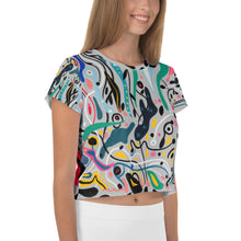 Load image into Gallery viewer, Flood of Love All-Over Print Crop Tee