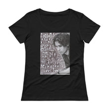 Load image into Gallery viewer, JEFF BUCKLEY Lyrics Ladies&#39; Scoopneck T-Shirt
