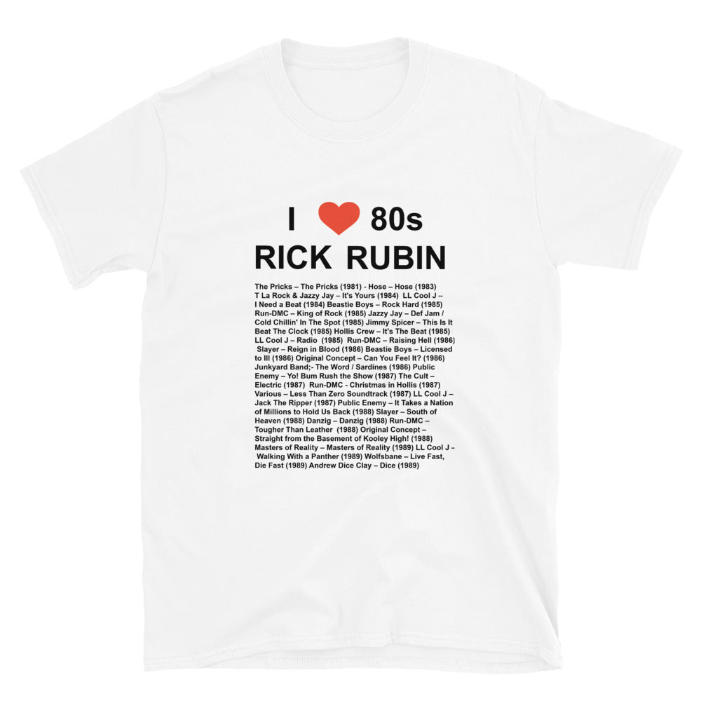 I Heart 80S Rick Rubin Short-Sleeve Unisex T-Shirt