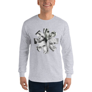 Red Hot Chili Peppers Charcoal Portraits Star Long Sleeve Shirt