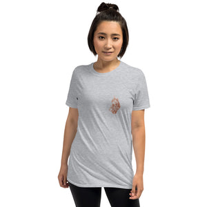 Chinese Oracle Bone "To pray for blessings with a bottle of wine" Short-Sleeve Unisex T-Shirt