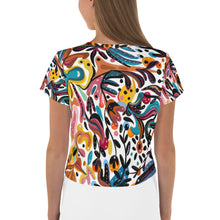 Load image into Gallery viewer, Summer Fruit White All-Over Print Crop Tee
