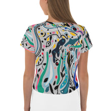 Load image into Gallery viewer, Flood of Love All-Over Print Crop Tee