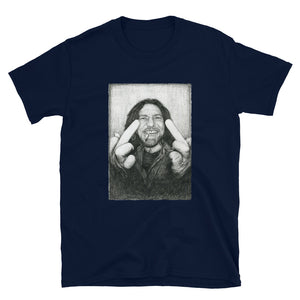 Eddie Vedder Middle Finger Short-Sleeve Unisex T-Shirt
