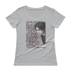 JEFF BUCKLEY Lyrics Ladies' Scoopneck T-Shirt