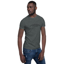 Load image into Gallery viewer, Curved Quote series: LEONARD COHEN &quot;I like your body and your spirit and your clothes&quot; Short-Sleeve Unisex T-Shirt