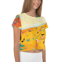 Load image into Gallery viewer, The Beach All-Over Print Crop Tee