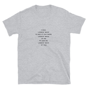 I was looking back Massive Attack lyric Short-Sleeve Unisex T-Shirt