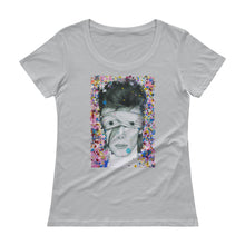 Load image into Gallery viewer, DAVID BOWIE Aladdin Sane Abstract Colours Ladies&#39; Scoopneck T-Shirt