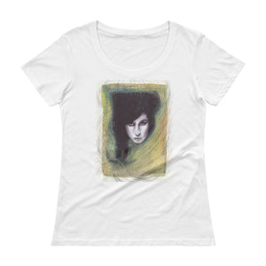 AMY WINEHOUSE "I told you I was trouble" Ladies' Scoopneck T-Shirt
