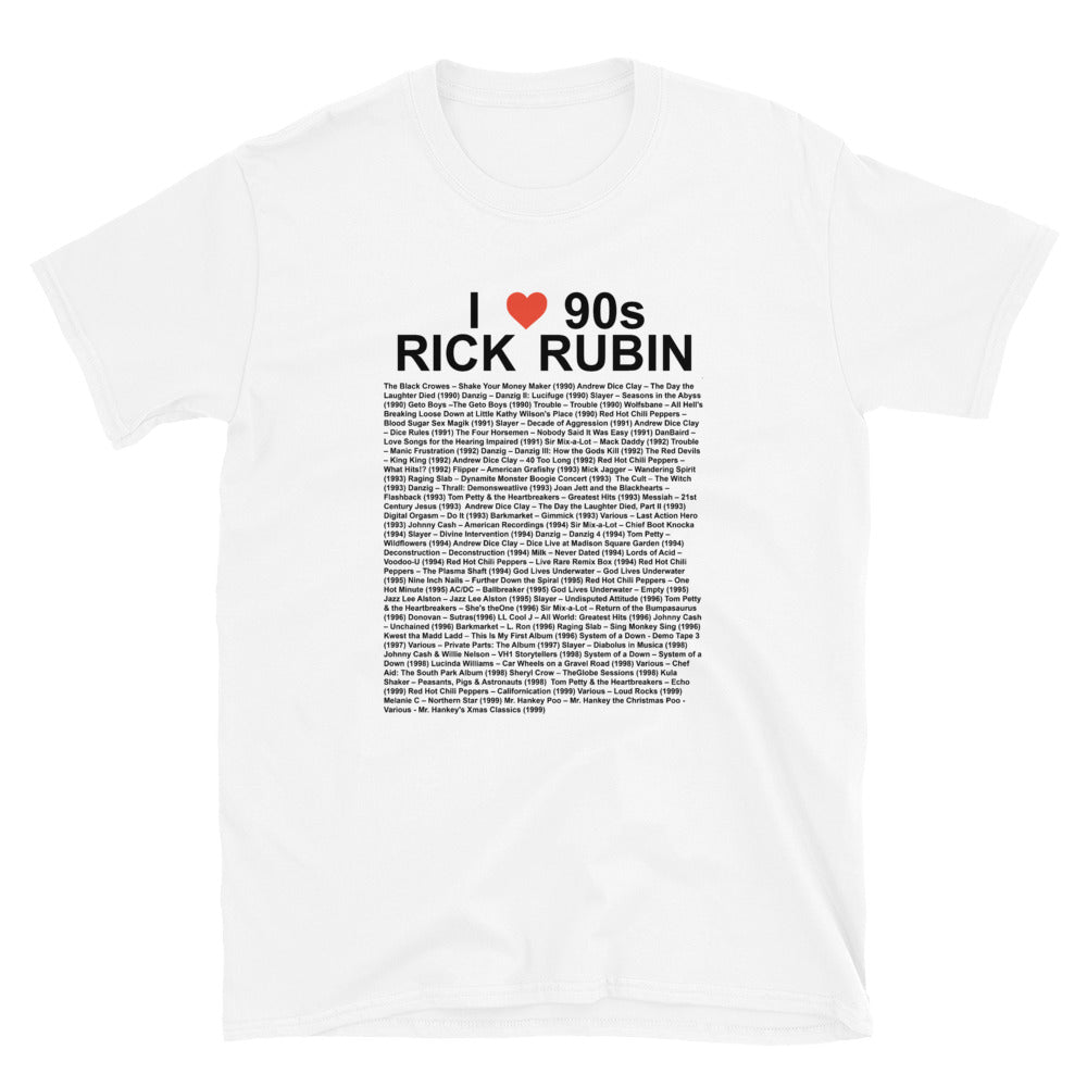 I Heart 90s Rick Rubin Short-Sleeve Unisex T-Shirt