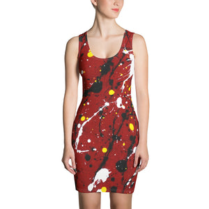 Abstract Red Dress